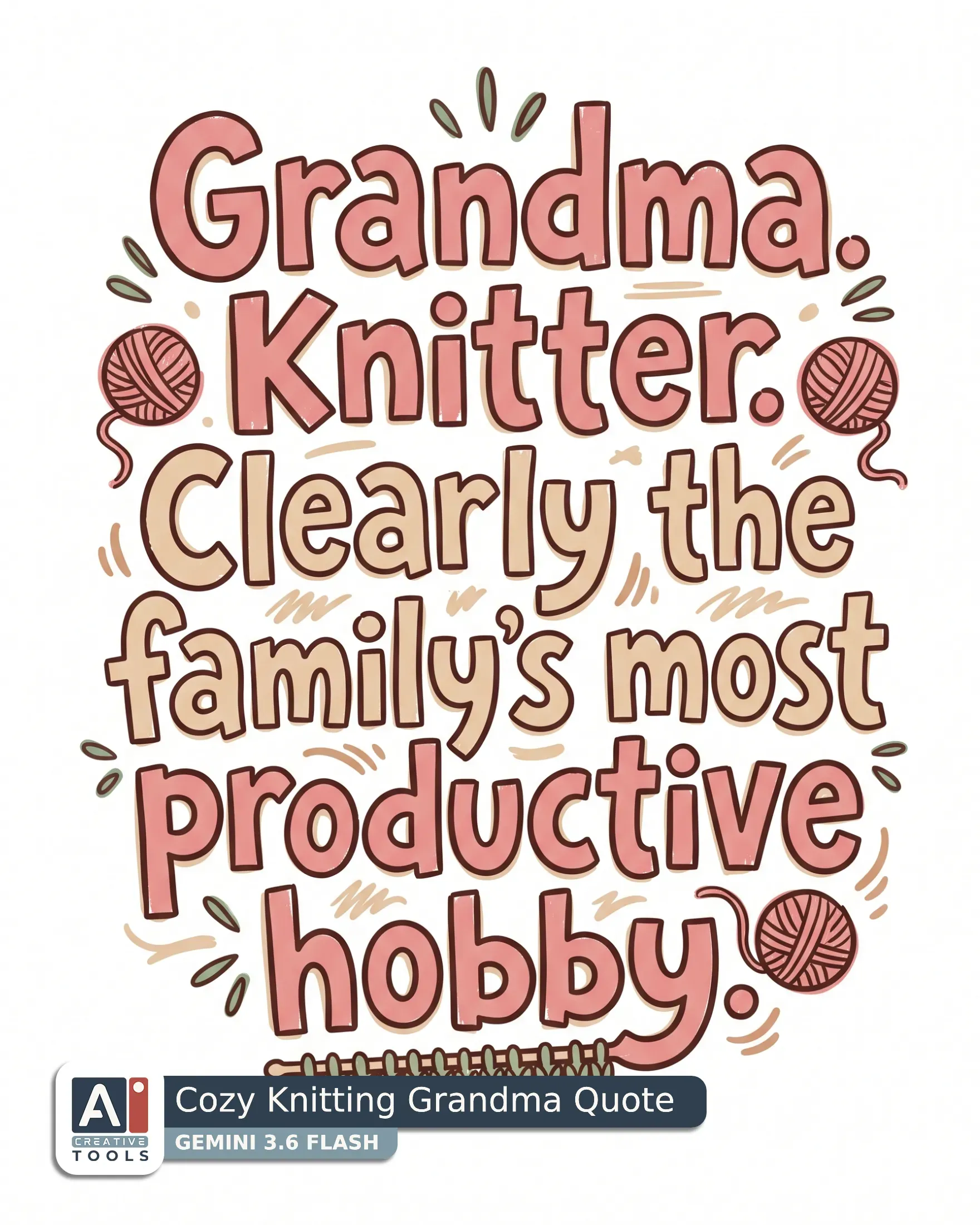 Cozy Knitting Grandma Quote (Gemini)