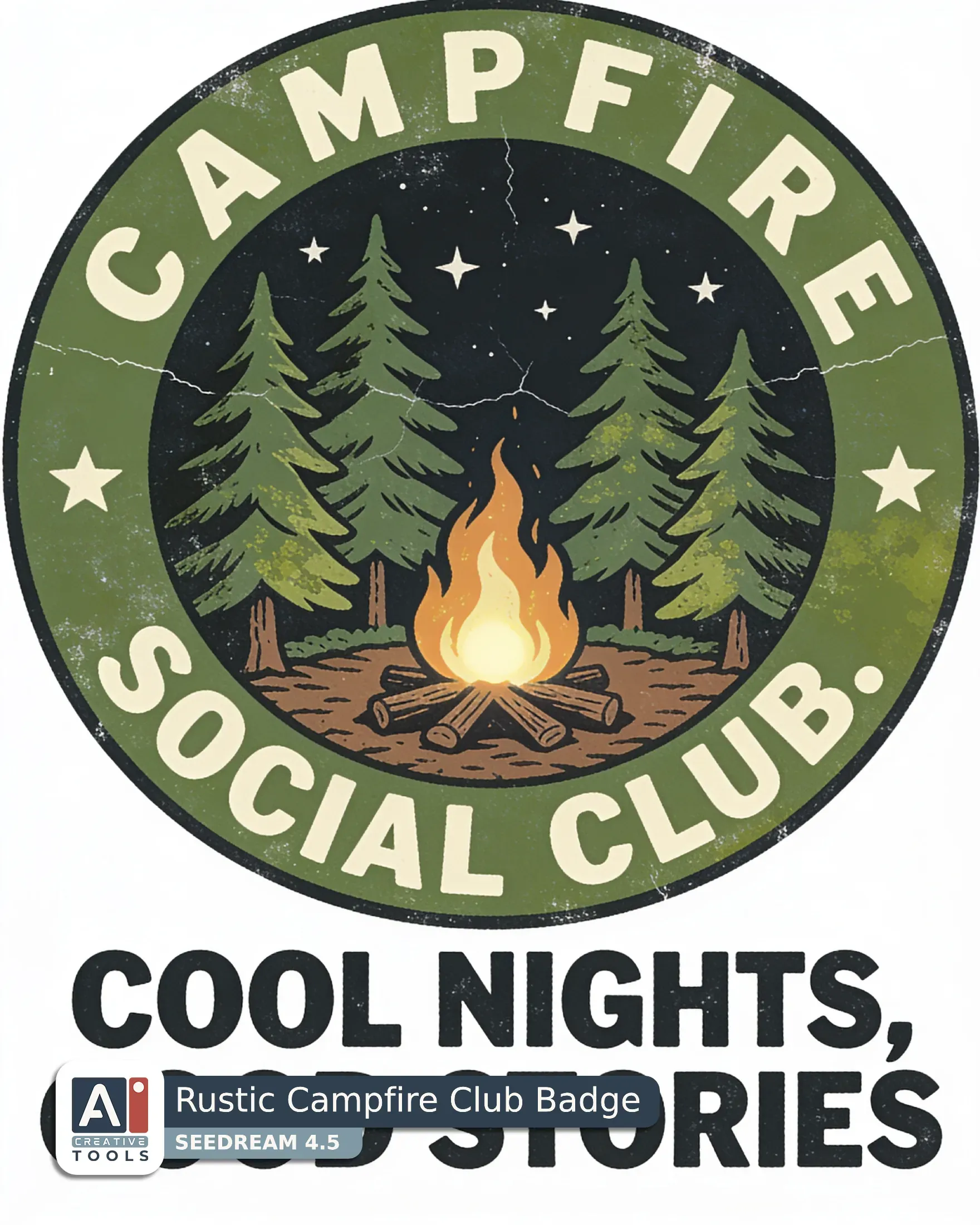 Rustic Campfire Club Badge (Seedream)