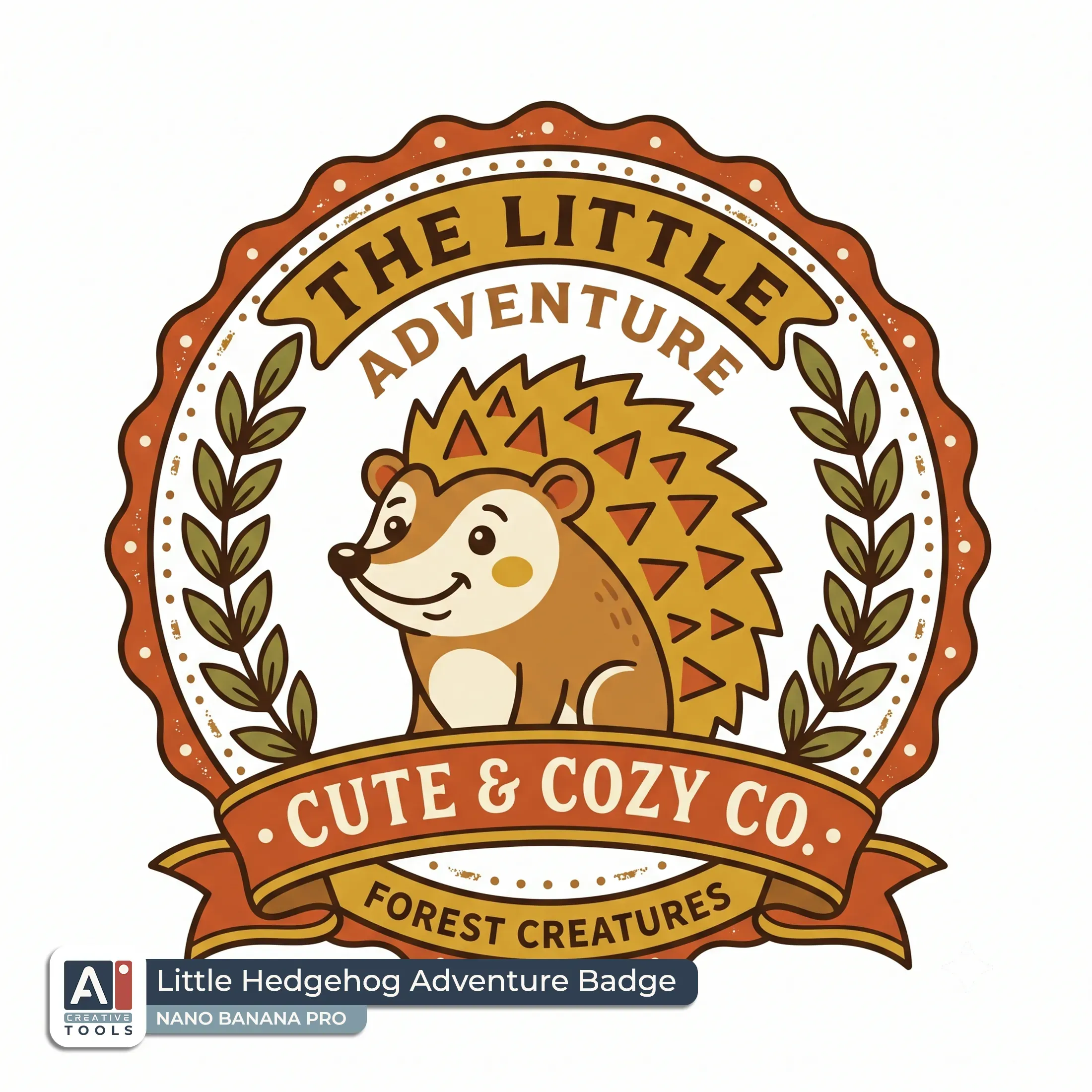 Little Hedgehog Adventure Badge