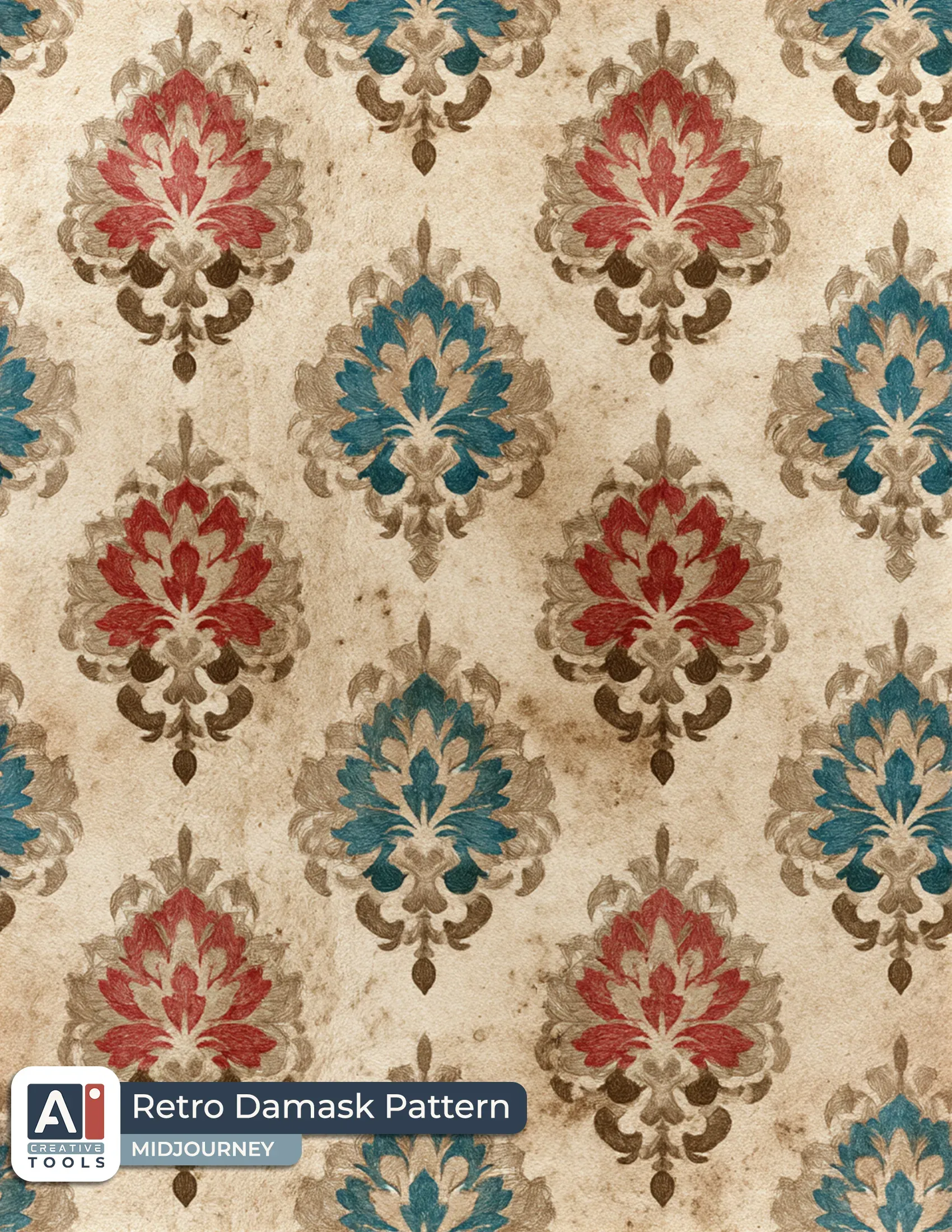 Retro damask pattern