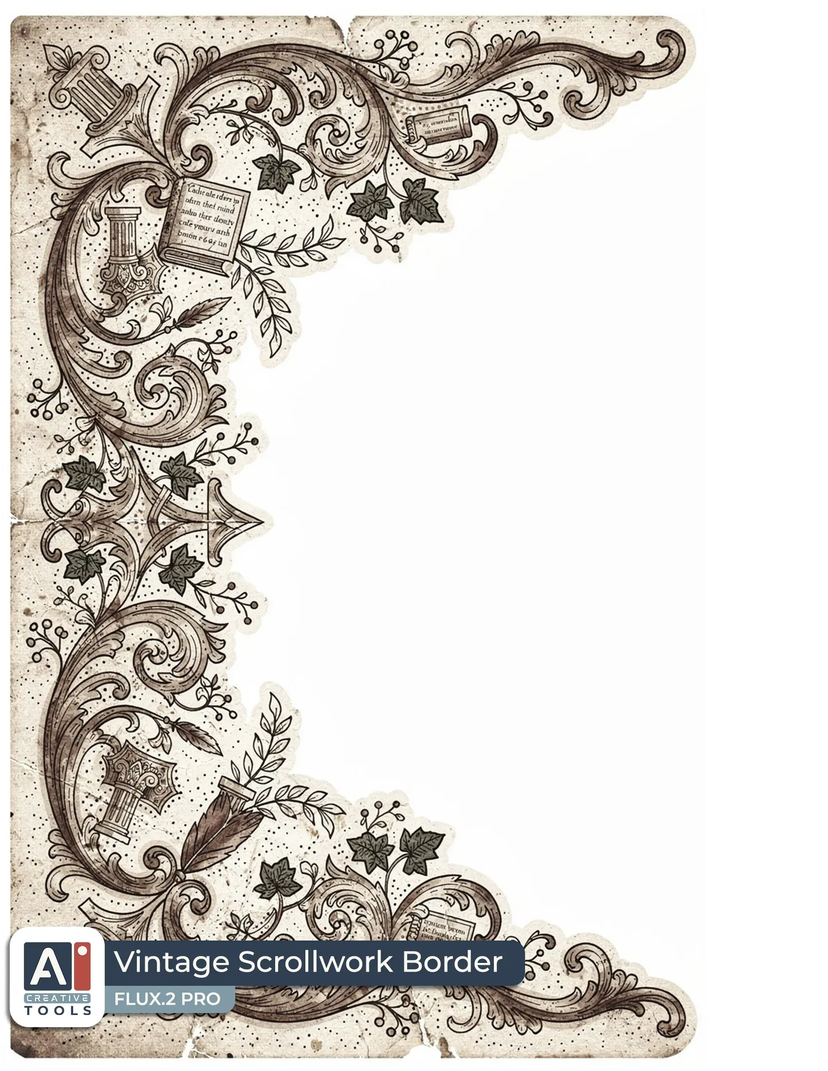 Vintage scrollwork border