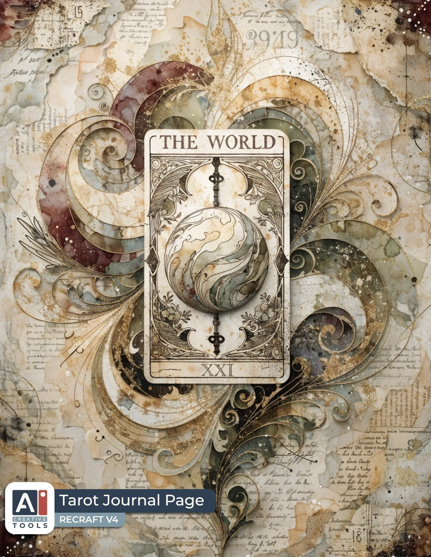 Tarot journal page