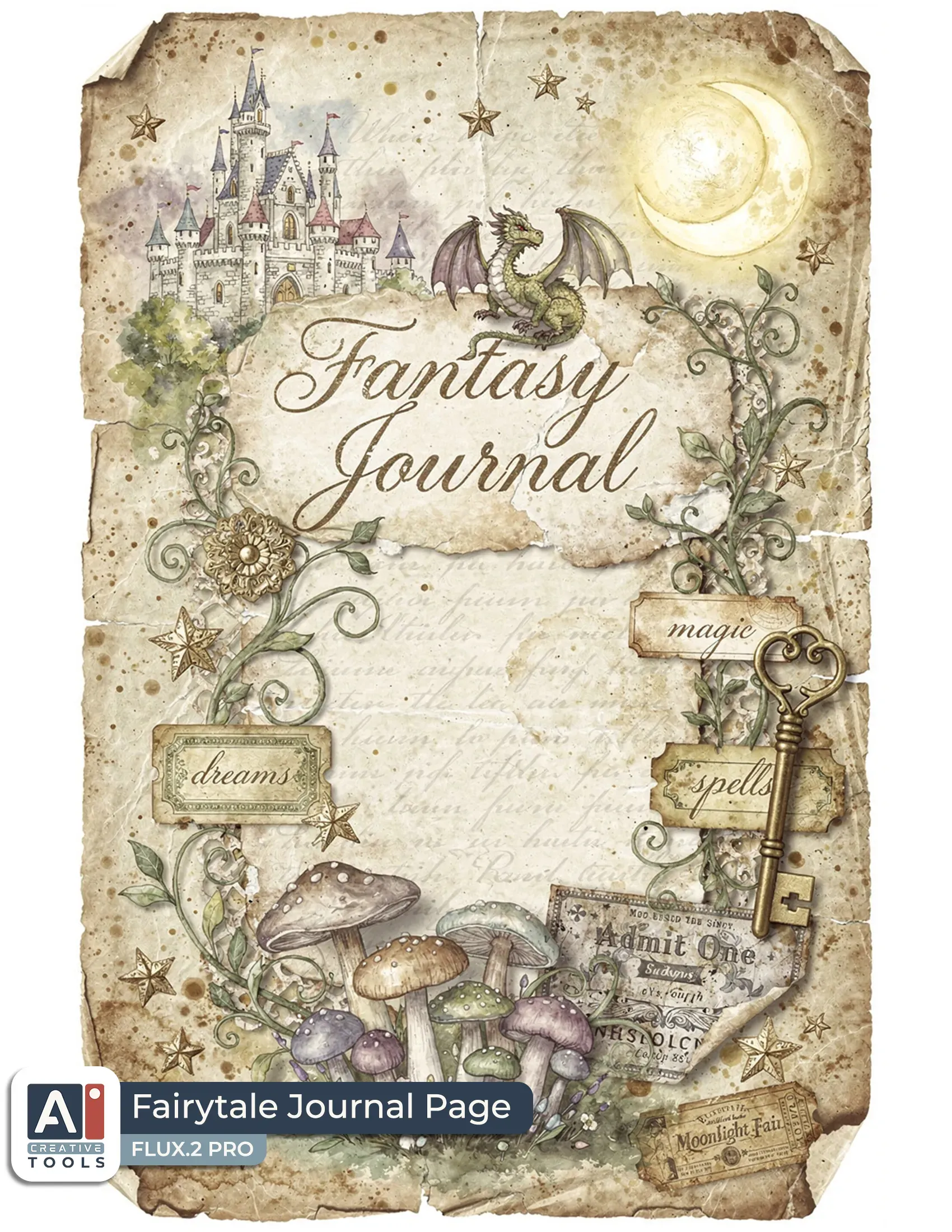 Fairytale journal page