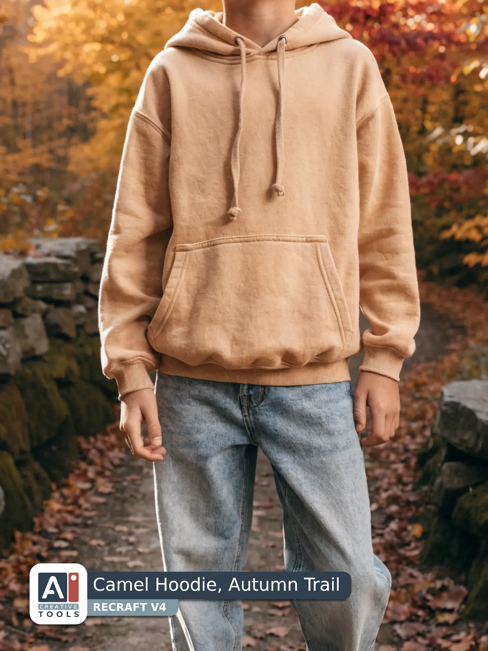 Camel Hoodie, Autumn Trail