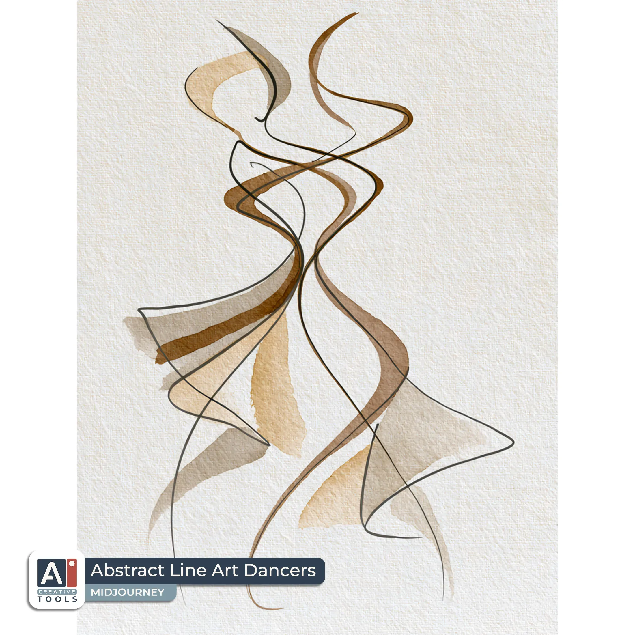 Abstract line art dancers