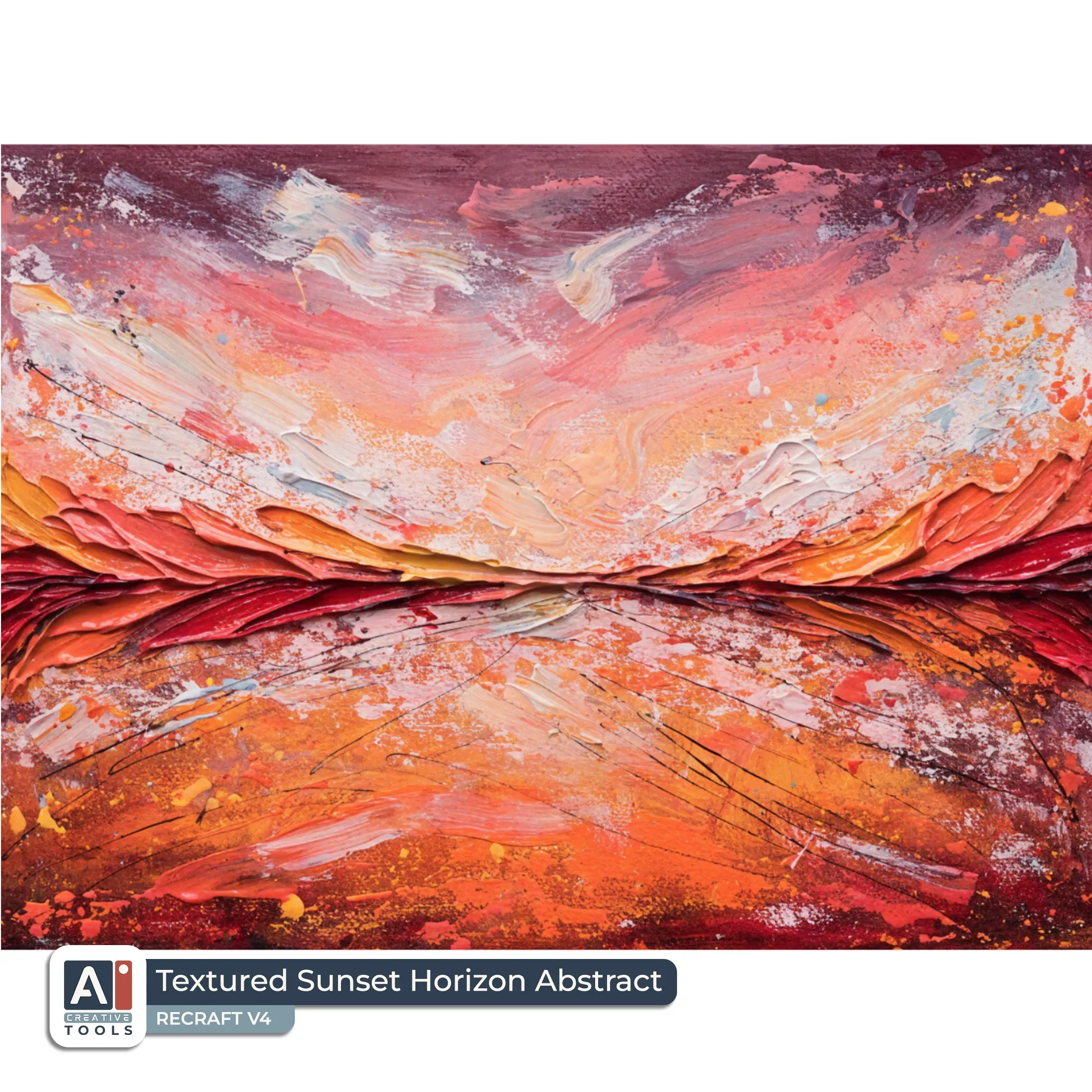 Textured sunset horizon abstract