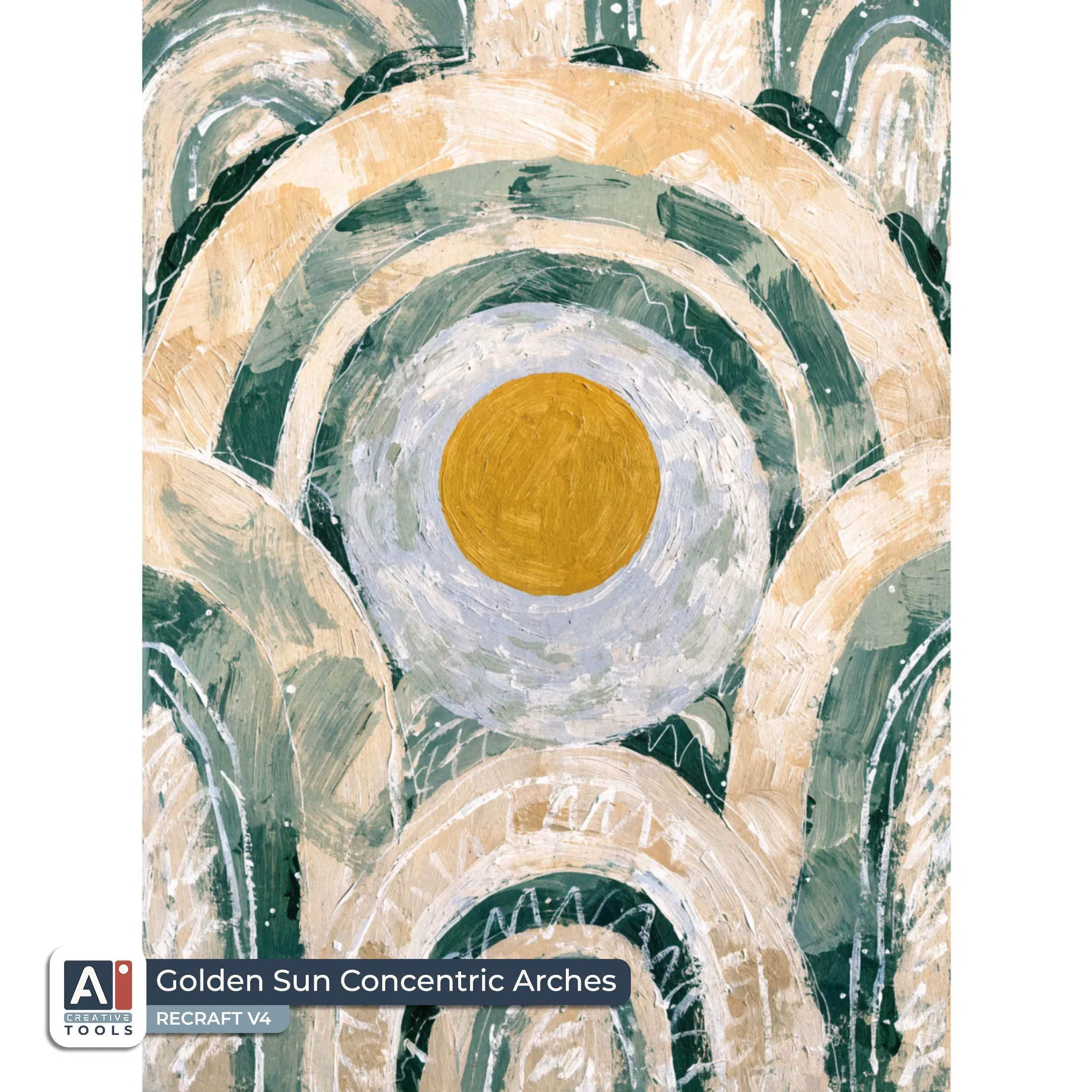 Golden sun concentric arches